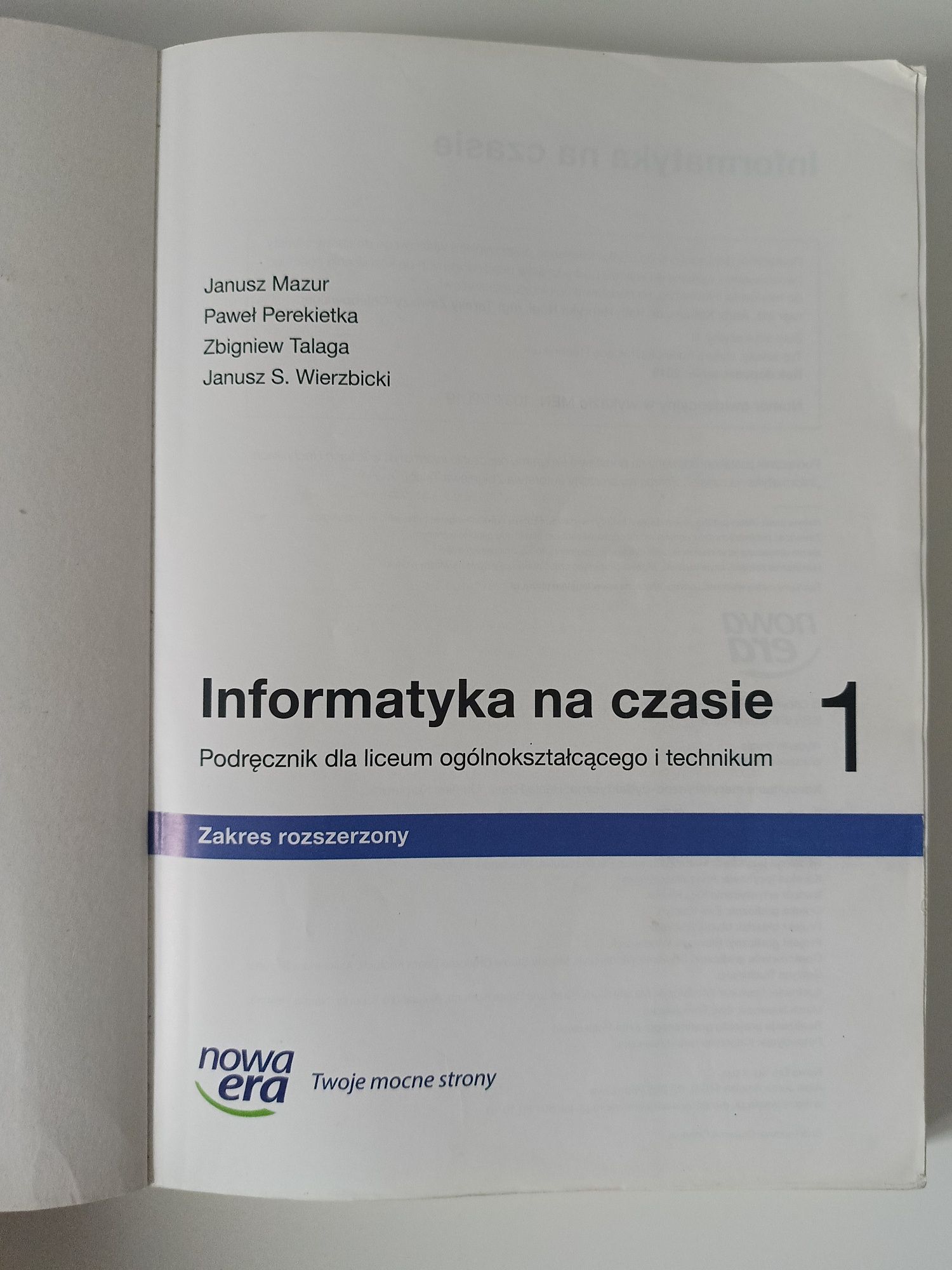 Informatyka na czasie 1, zakres rozszerzony