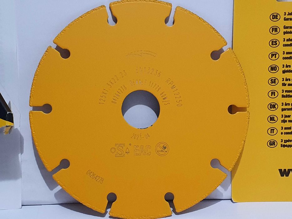 Tarcza do metalu DEWALT 125mm diamentowa Super Jakość stal inox żeliwo