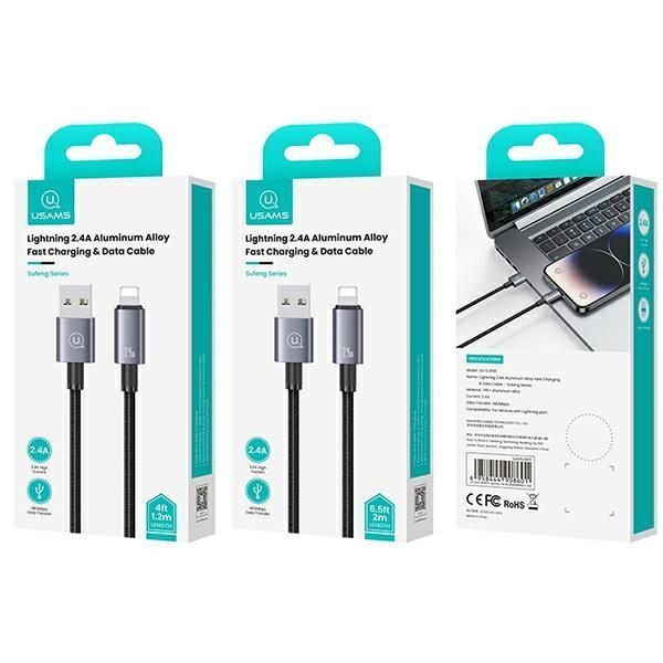 Kabel USB Lightning 2,4A 2M Premium Fast Charging - USAMS US-SJ667