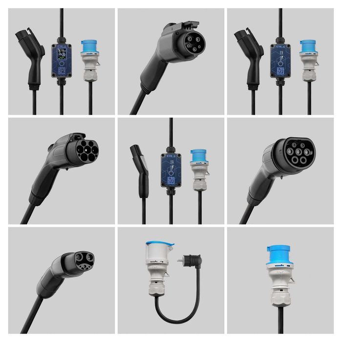 Зарядна станція Eveus Light 16-32-40-48А Type 1 GBT Type 2 NACS