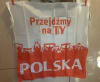 Flaga polska 90 x 90 cm nowa