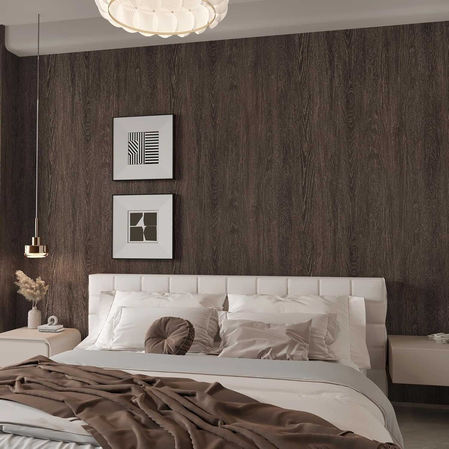 Tapeta samoprzylepna drewno orzech 3D 80x400 cm matowa folia