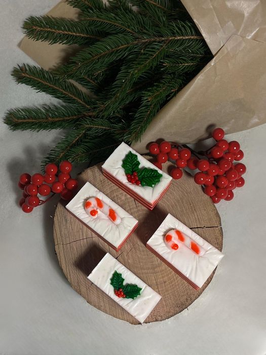 Zestaw dwóch mydełek ręcznie robionych