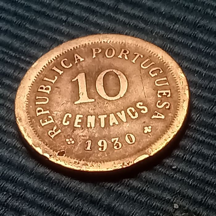 moeda 10 centavos cabo verde 1930
