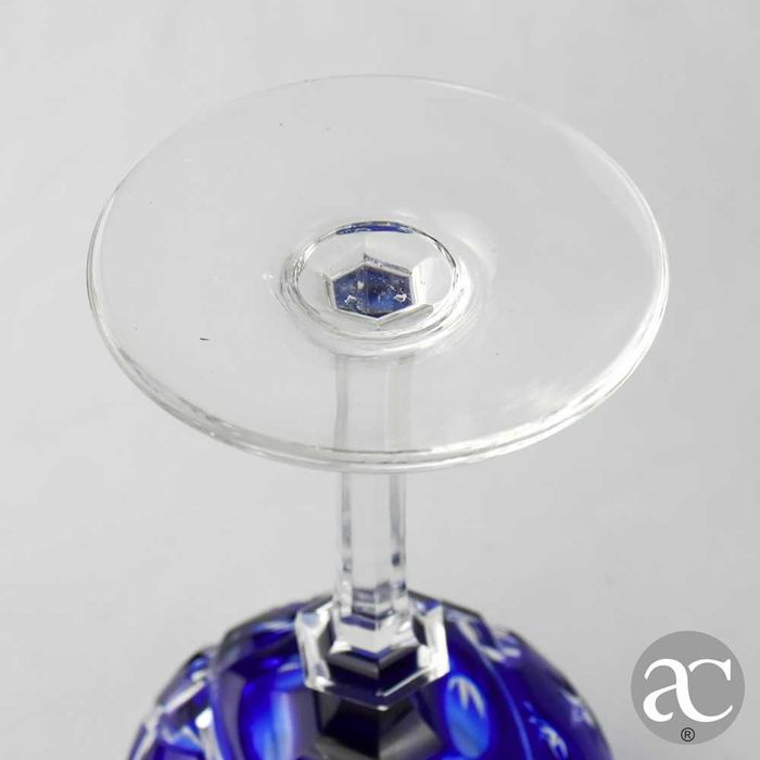 Conjunto de 5 Copos / Taças em Cristal Doublé, Cristal da Bohemia