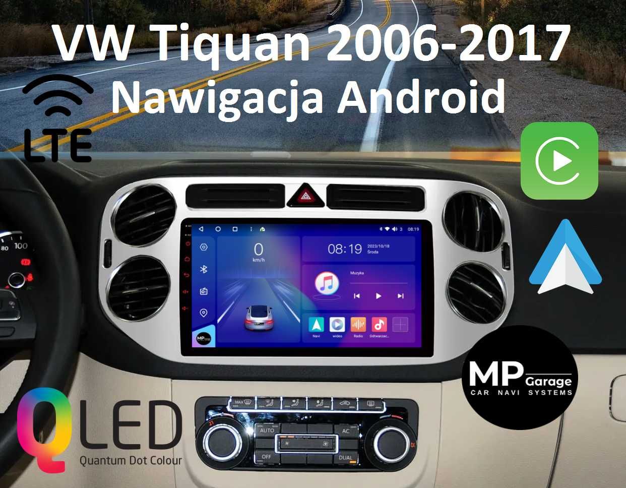 VW TIGUAN Radio Android CarPlay/AndroidAuto 4G Qled Montaż