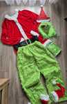 Strój, przebranie Grinch  3XL-4XL z akcesoriami