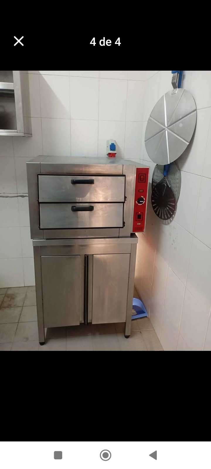 Forno pizza industrial a funcionar muito bem
