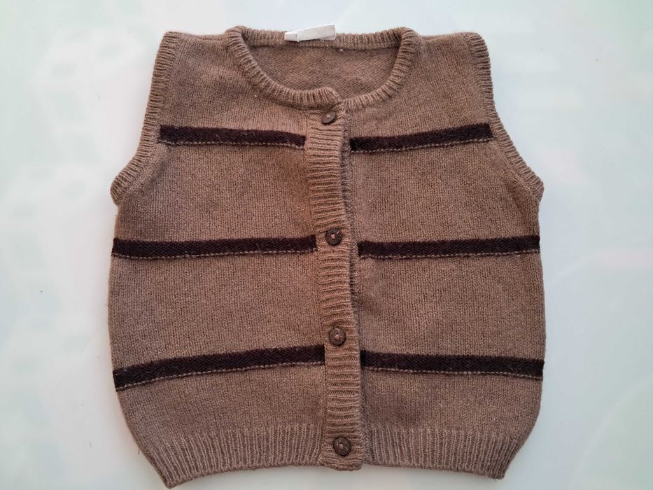 Kamizelka na guziki, Serendipity wełniana, wełna, merino alpaka, r. 80