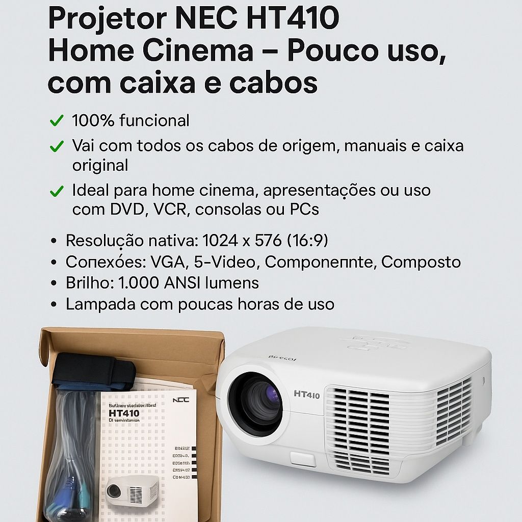 Projetor NEC HT410 Home Cinema
