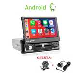 (NOVO) Rádio 1DIN Android 7" Retrátil [2+32GB] • GPS Bluetooth Câmera