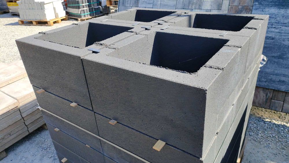 Filar podstawa pod pompę piec 48x48x25 donica gazon doniczka kwietnik