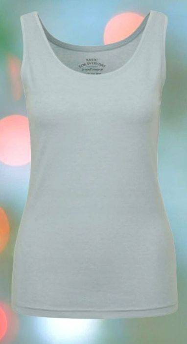 bluzka top na ramiączka bawełna koszulka blue light janina r 46 (3xl)
