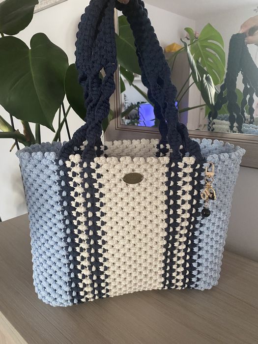 Torebka na ramie makrama