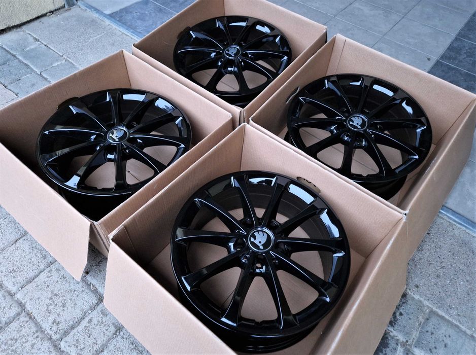 Alufelgi 17 5x112 Skoda Octavia Kodiaq Superb Yeti Karoq Czarne ! 626#