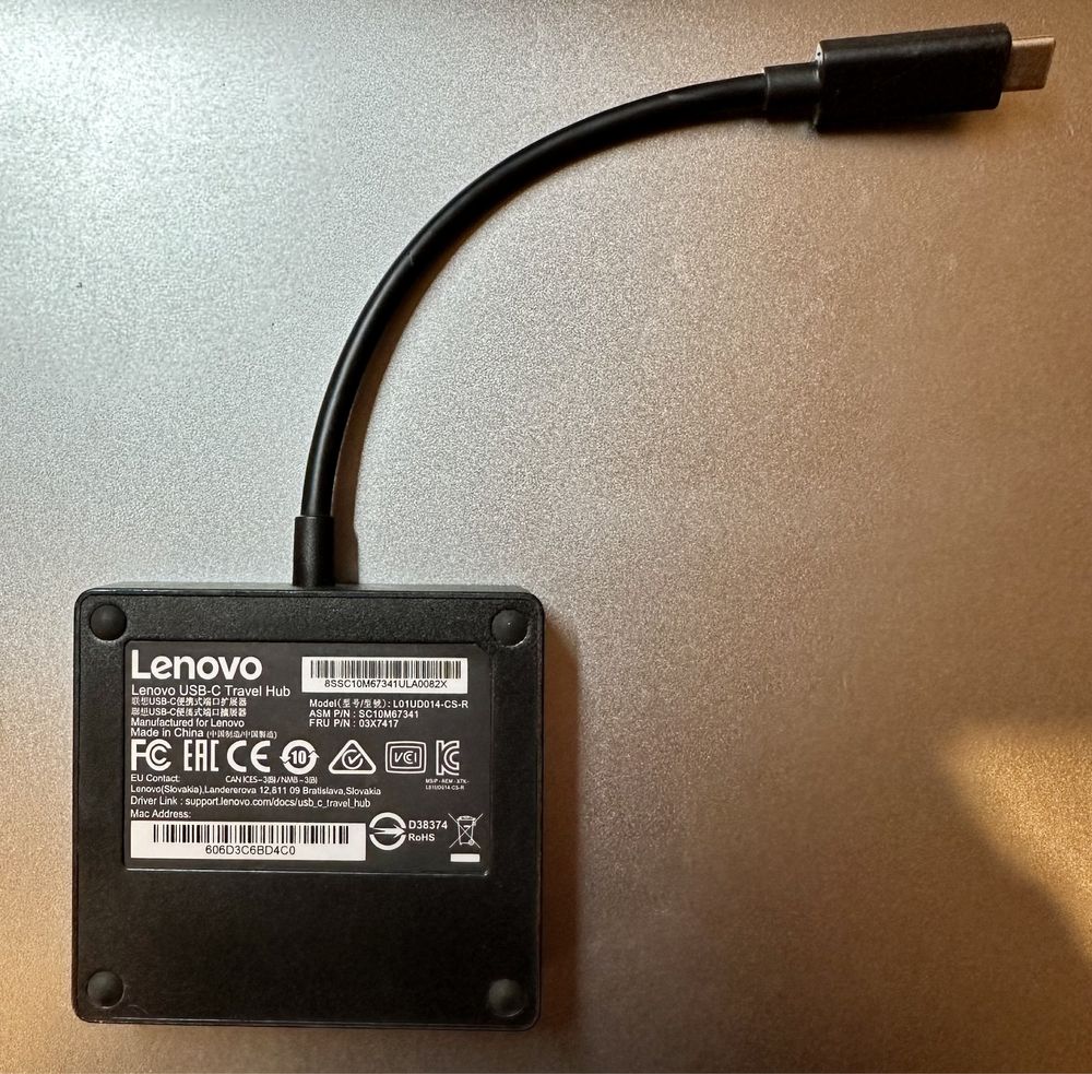 Stacja dokująca Lenovo USB C Travel Hub
