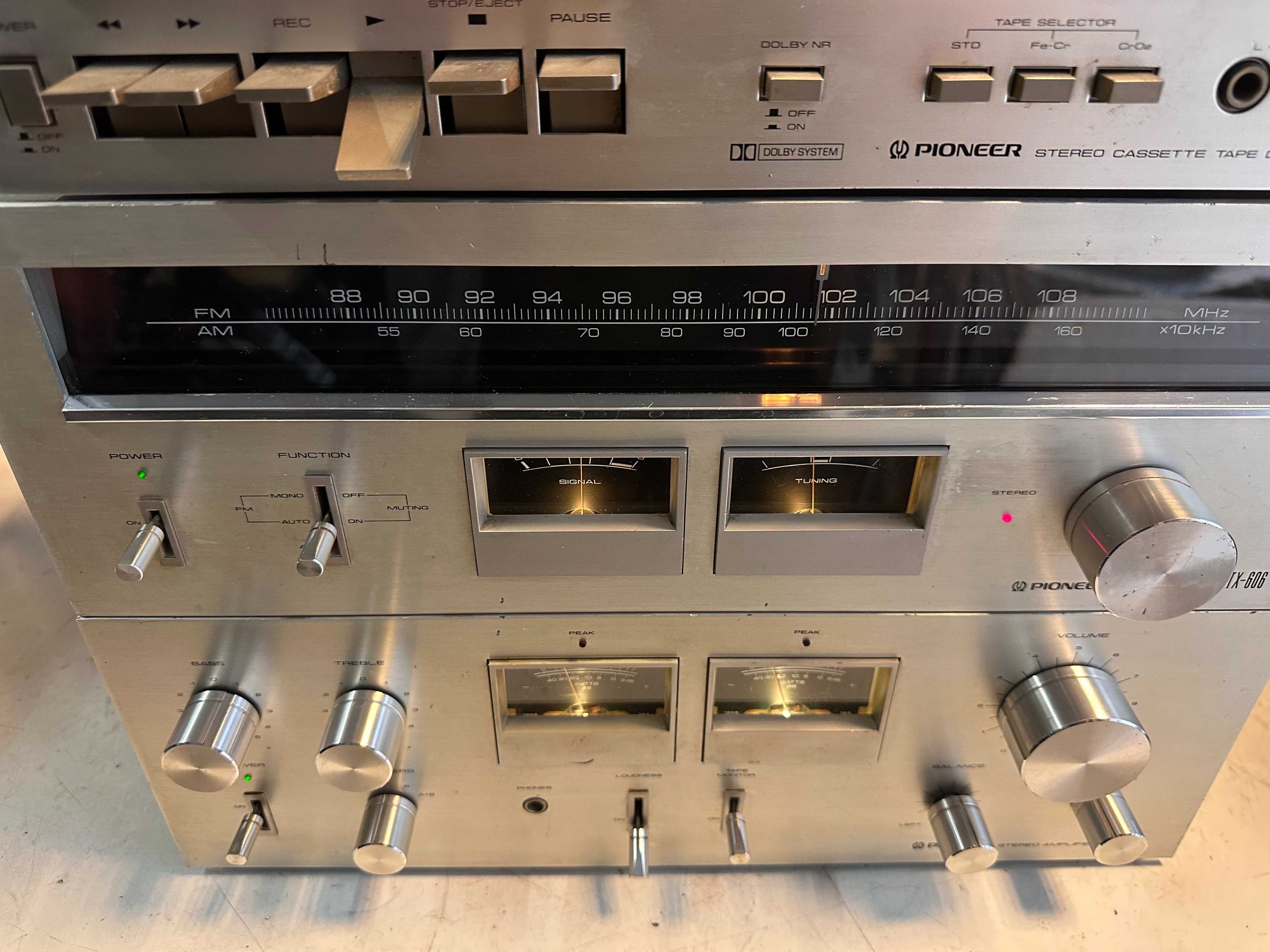 Wieża Pioneer SA-606,Deck ct-f500,tuner tx-606 piękny zestaw  vintage