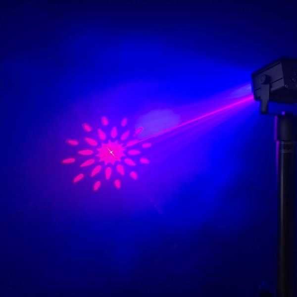 Laser Czerwony i Zielony Gobo Wzory LED RGB Akumulator + Pilot