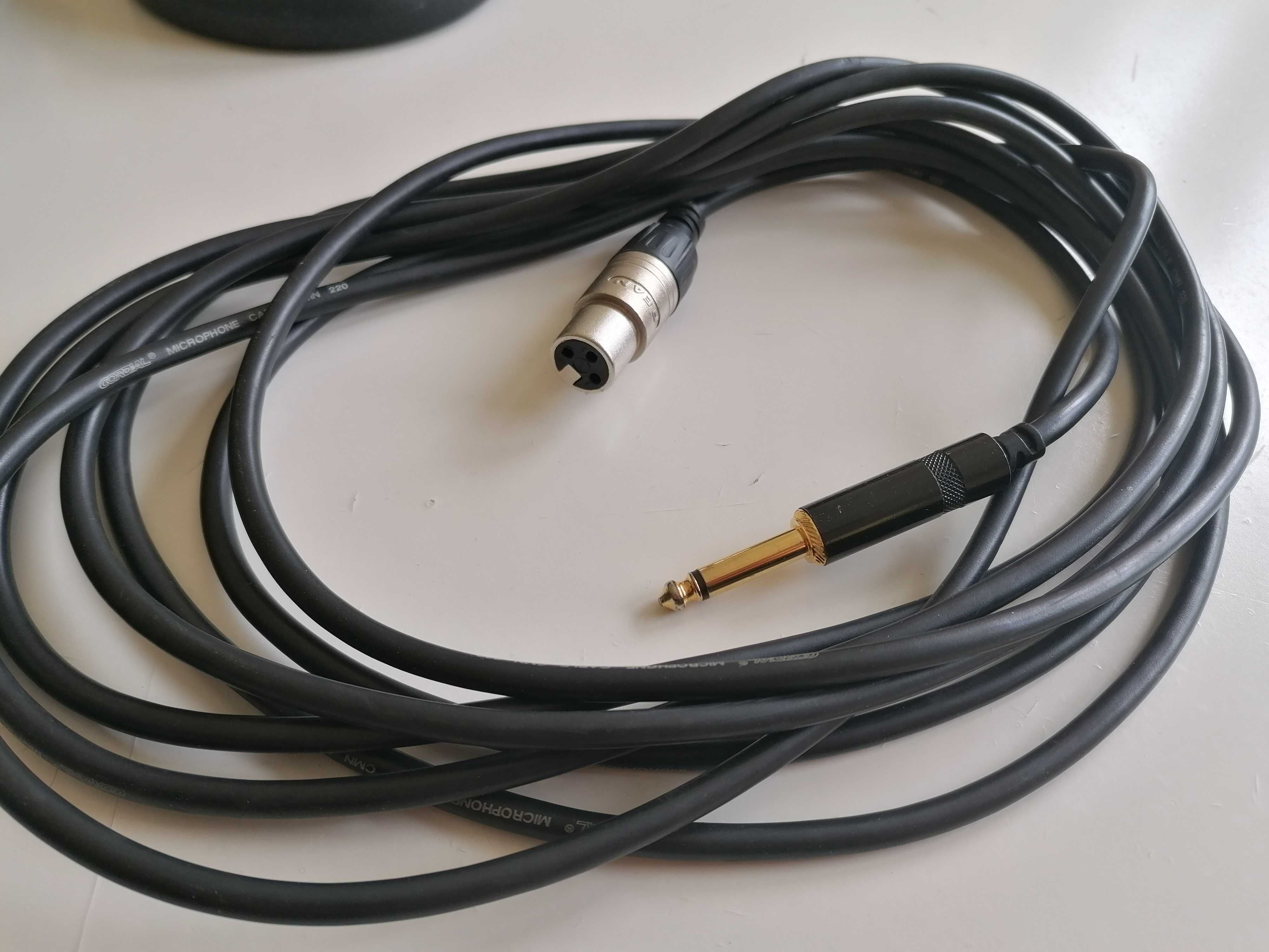 Kabel do mikrofonu Adapter Jack 6,3mm Statyw Wtyk XLR XLRm Akcesoria