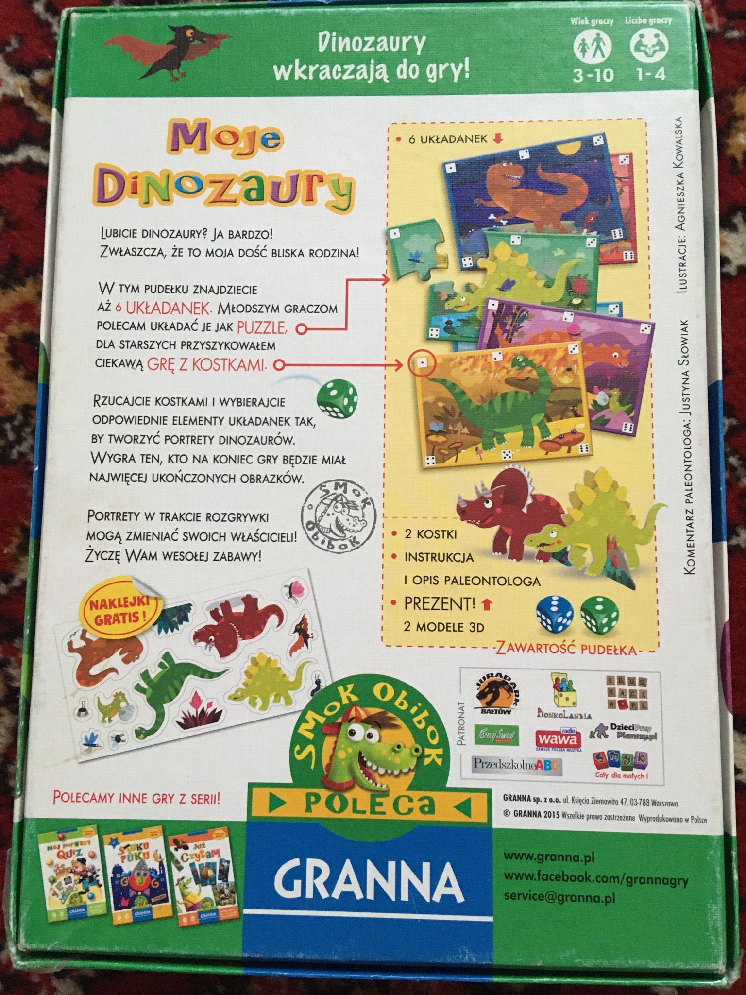 Gra dinozaury dla dziecka 2-3 lata