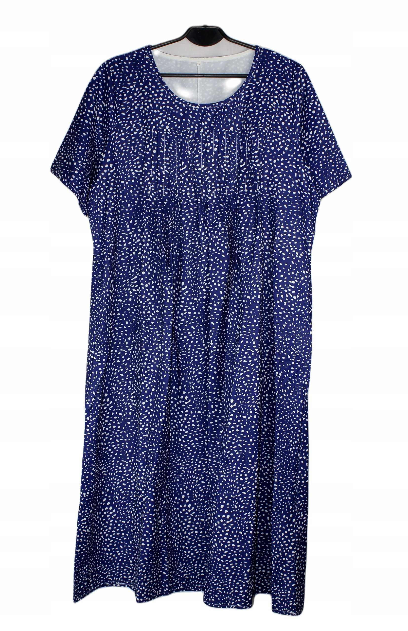 Niebieska sukienka maxi wzór basic XL 42