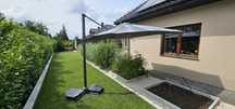 Parasol ogrodowy 300cm x 300cm solidny, antracyt