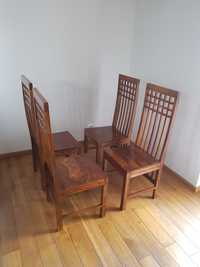 Krzesla palisander kolonialne drewniane