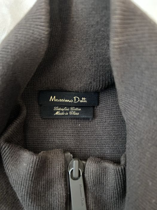 Kurtka męska Massimo Dutti Extrafine Cotton brązowa/szara