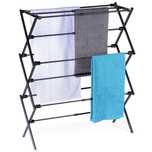 Suszarka na pranie metalowa czarna pionowa rozsuwana 47-78x94 cm