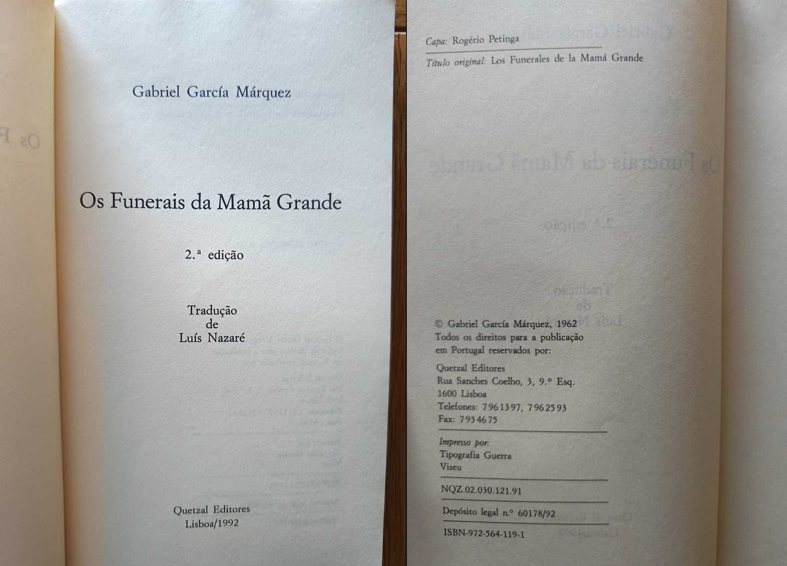 Os Funerais da Mamã Grande - Gabriel Garcia Márquez