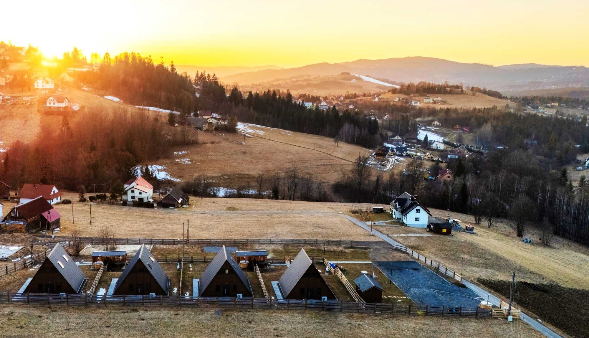 Domki z sauną i jacuzzi -Beskidy/ Koniaków/ widok na góry