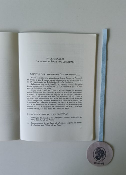 Resenhas das comemorações em Portugal do IV centenário