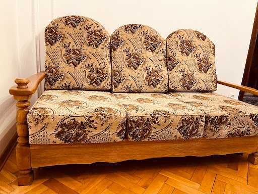 Sofa dębowa a funkcją spania