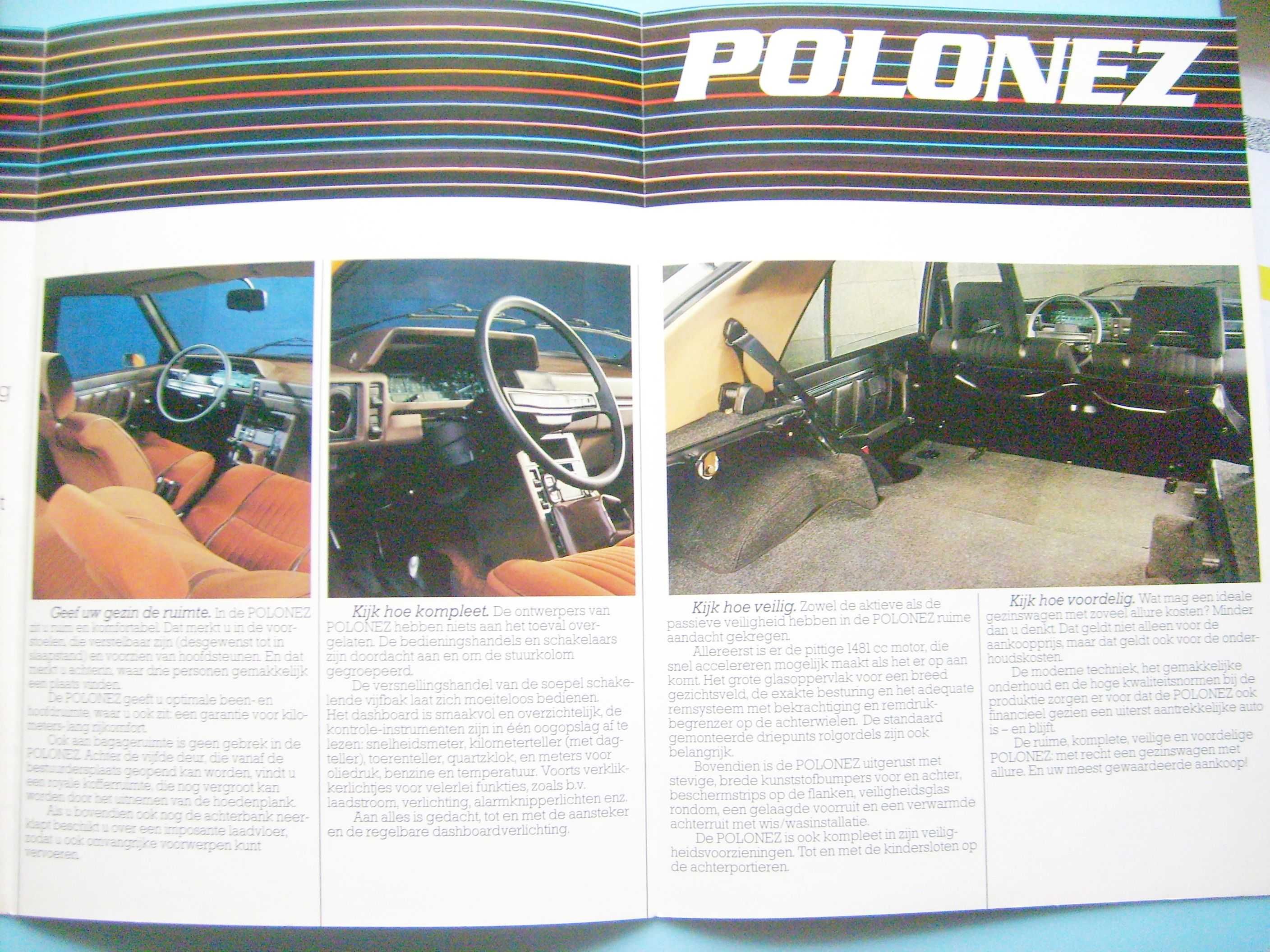 FSO Polonez 1500 prospekt De Binckhorst Auto 1979 / 6 str., stan BDB+
