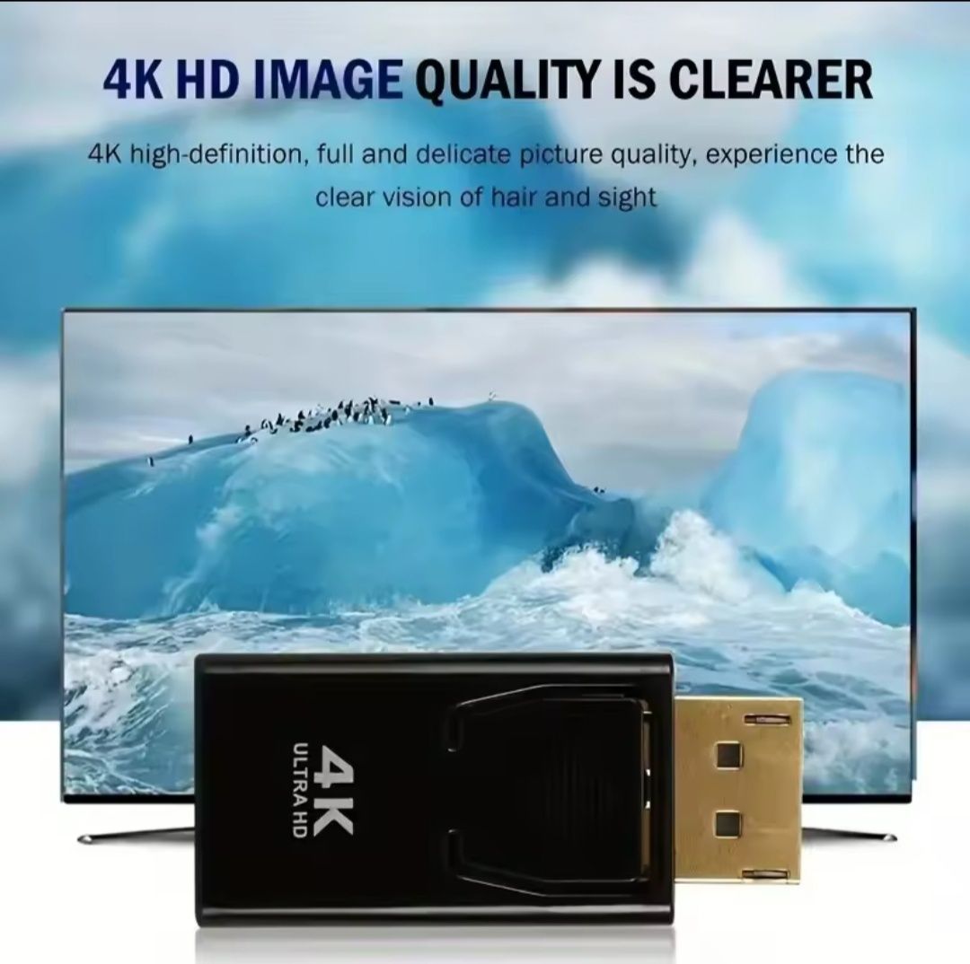 Переходник DisplayPort (DP) to HDMI 4K
