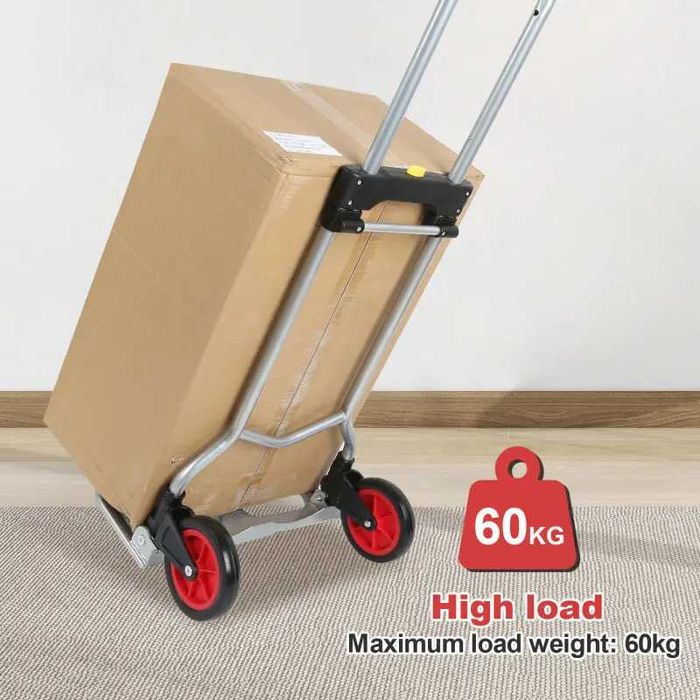 Składany wózek transportowy LZQ aluminiowy, udźwig 60 kg