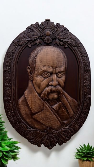 Панно "Тарас Шевченко, Кобзар", дерево преміум