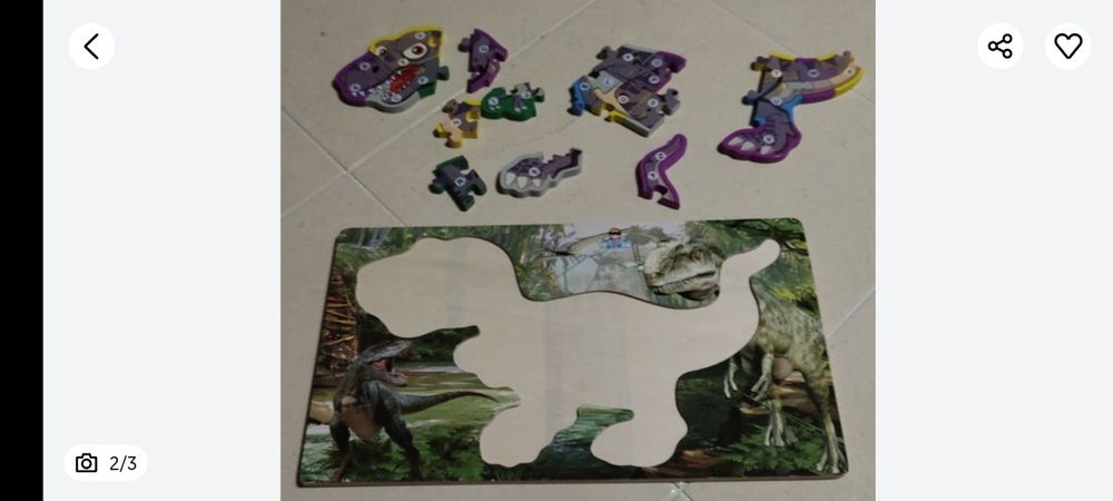Puzzle dinossauro com as letras do alfabeto