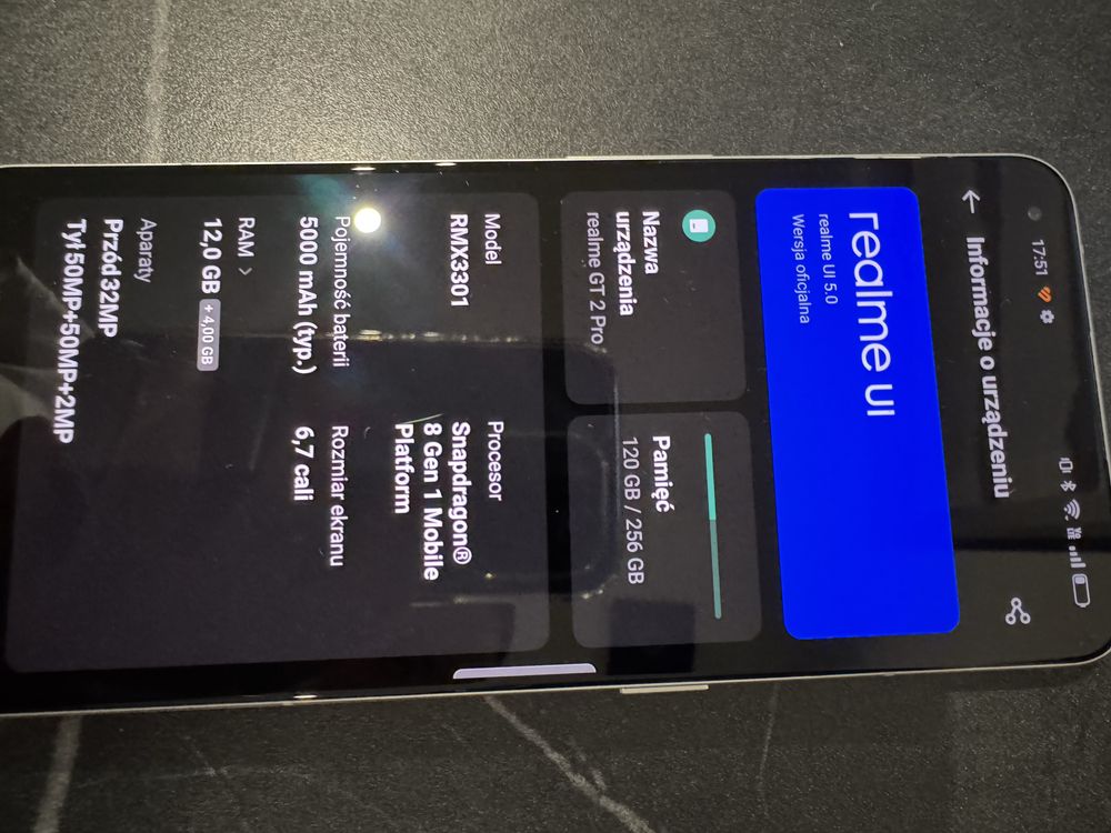Realme GT 2 PRO 256GB/12 GB JAK NOWY