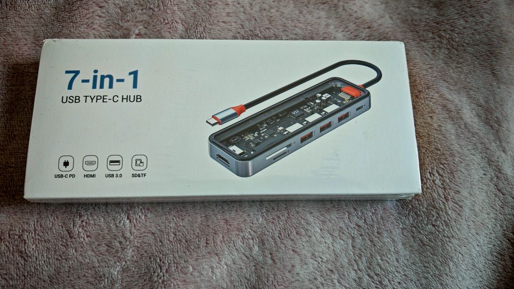 Hub USB C 7 in 1, stacja dokująca