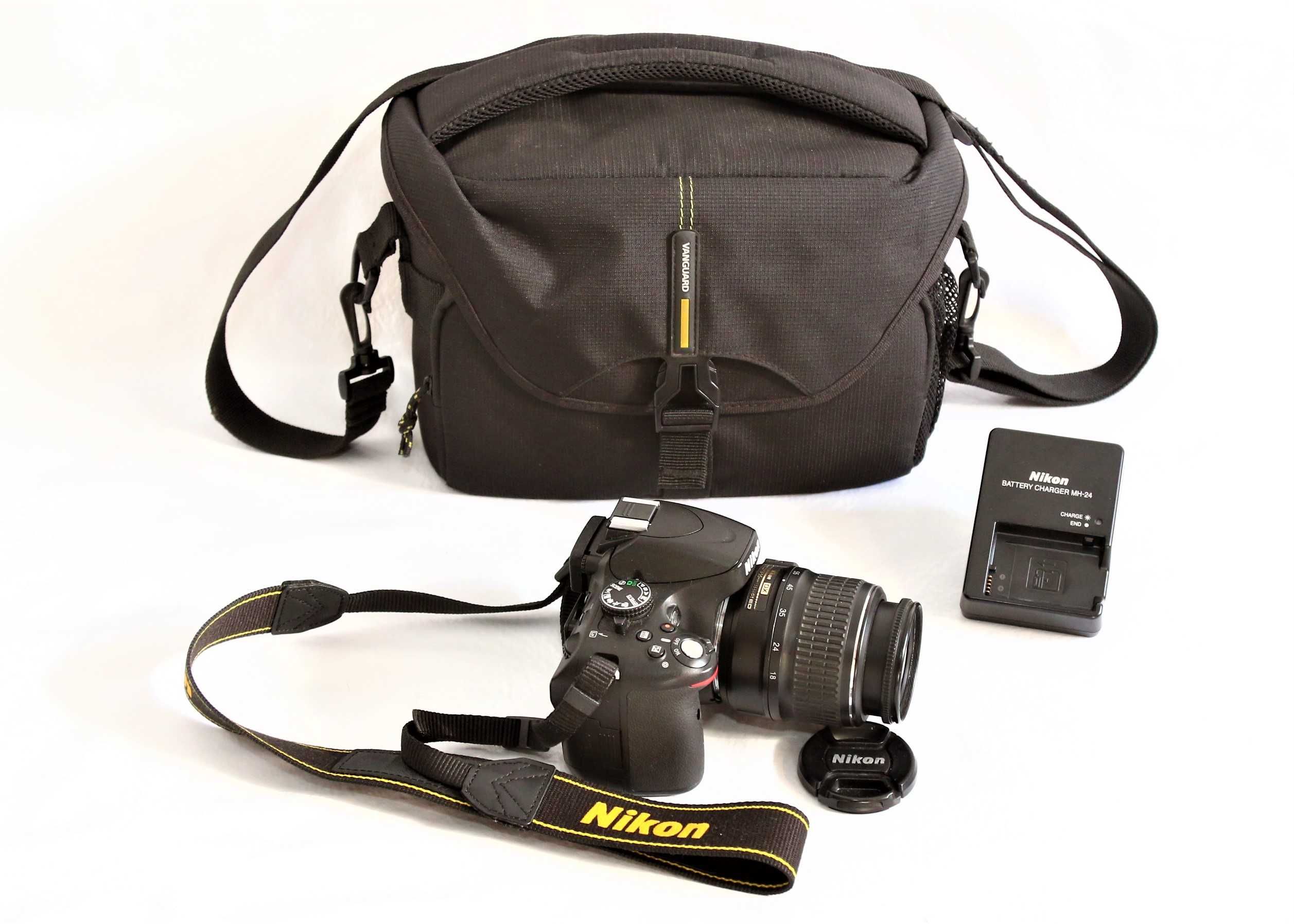 Nikon D5100 com lente Nikon 18-55mm máquina fotográfica digital reflex