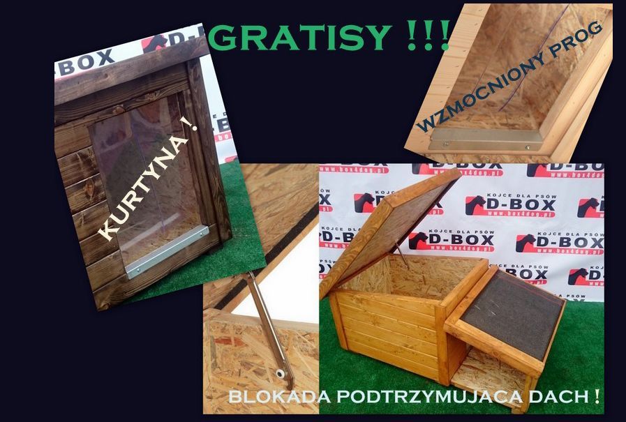 Buda Dla Psa z Przedsionkiem L ,MISKI, GRATISY