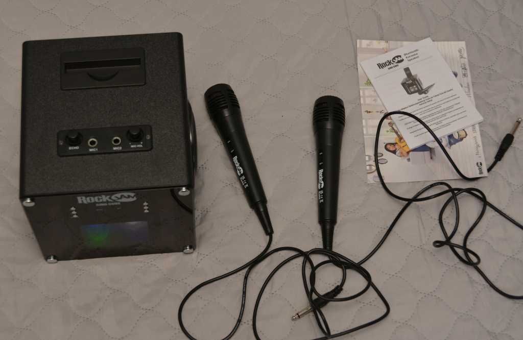 Odtwarzacz do karaoke, mikrofony, bluetooth, mp3