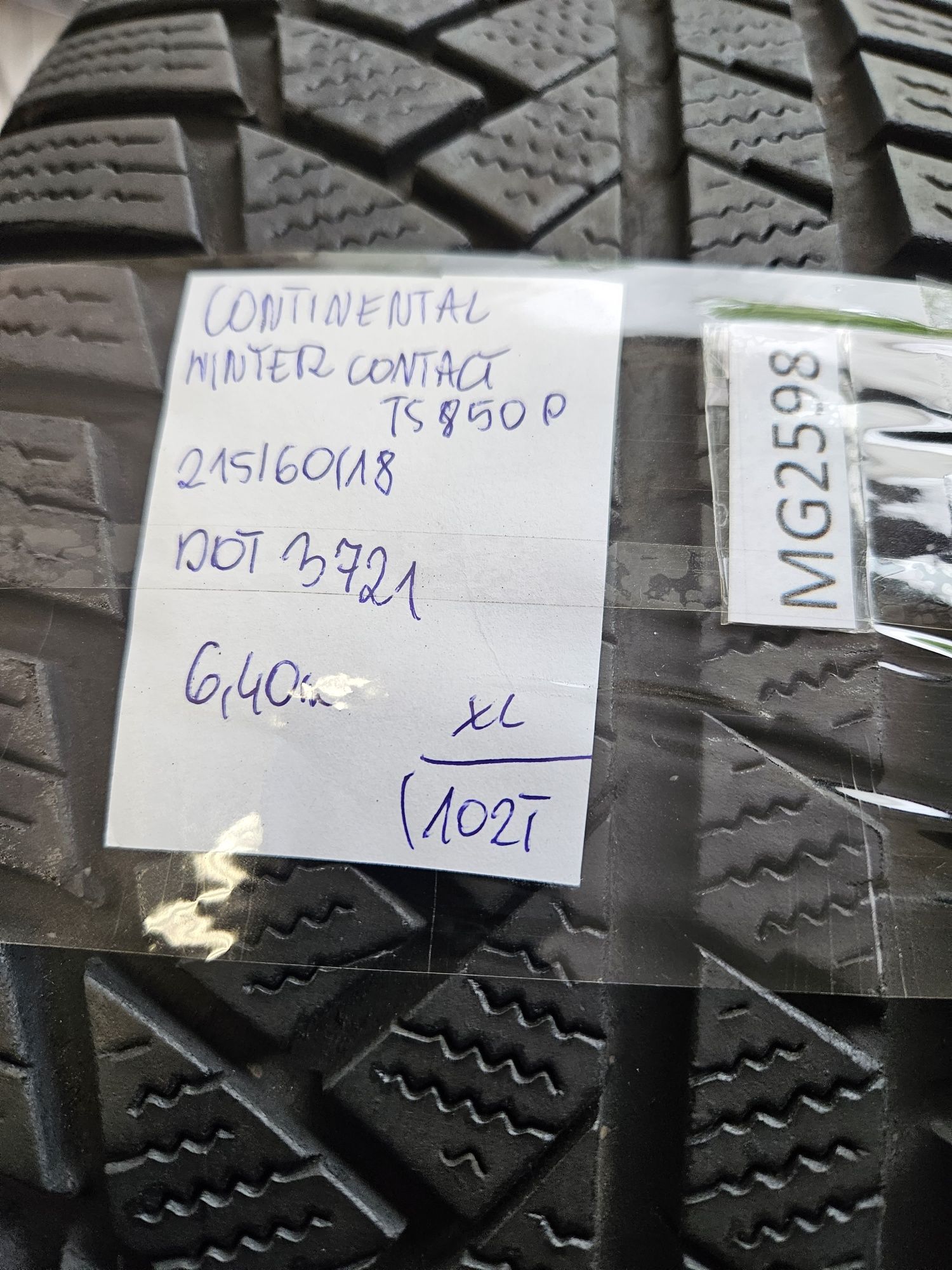[2szt] Continental 215/60 r18 Zima /// 6,7mm!!! MONTAŻ 2022r