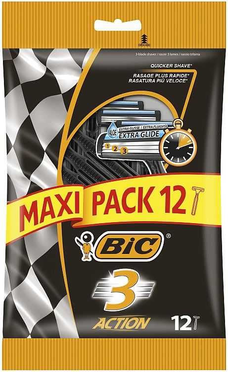 Bic 3 Action maszynka do golenia 12 sztuk