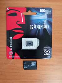 Micro SD 32GB original Kingston + adaptador memory stick pro duo