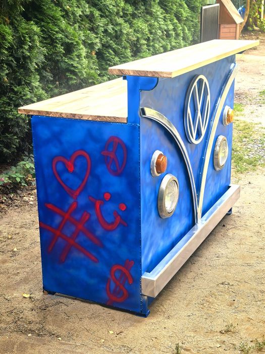 Sprzedam bar mobilny ręcznie robiony Volkswagen T1 stalowy, blat buk