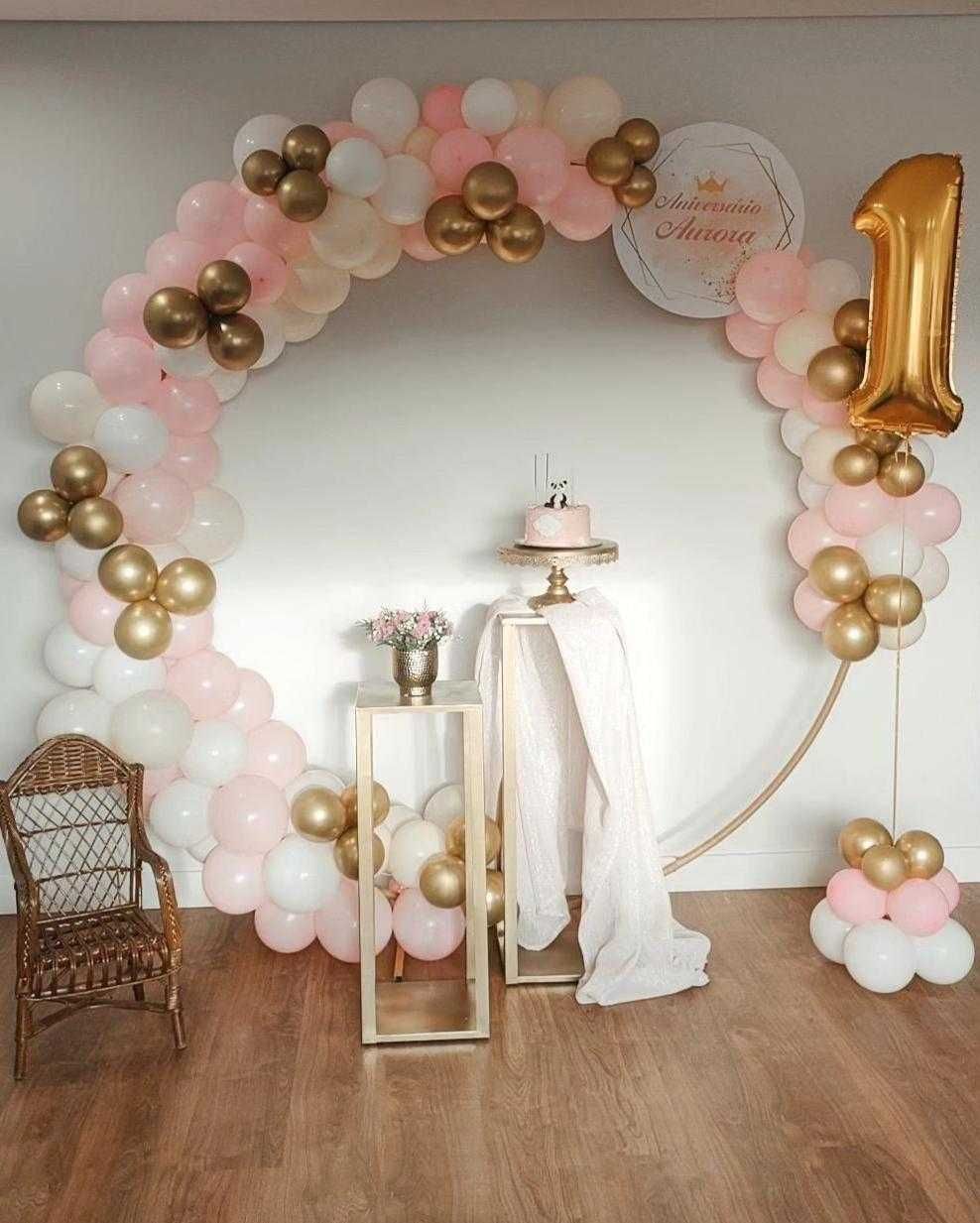Decoração com arcos de balões  Eventos festas aniversários comunhões