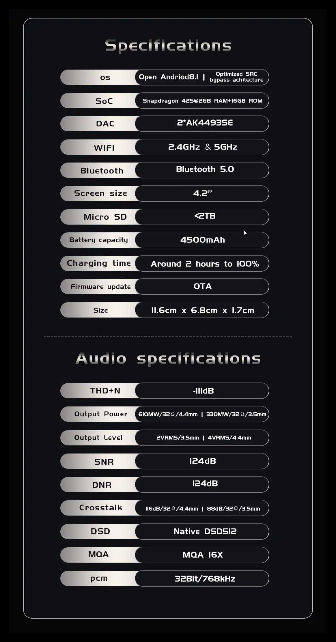 HiFi плеер Tempotec Variations V6 Запечатанные