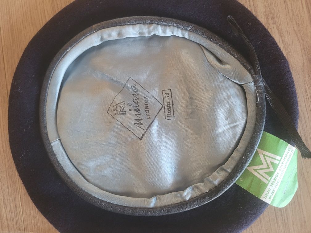 Beret wełniany PRL